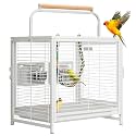 VIVOHOME 19 Inch Wrought Iron Travel Bird Cage for Cockatiel Parakeets