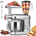 VIVOHOME 3-in-1 Stand Mixer, 6-Quart Tilt-Head Mixer, 10 Speeds, Silver