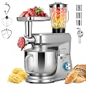 VIVOHOME 6-in-1 Stand Mixer, 8.5-Quart Tilt-Head Mixer, 10 Speeds, Silver