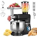 VIVOHOME 6-in-1 Stand Mixer, 8.5-Quart Tilt-Head Mixer, 10 Speeds, Black