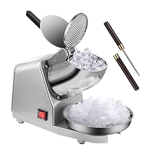 vivohome electric dual blades ice crusher shaver snow cone maker machine silver 143lbshr for home and commerical use