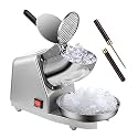 VIVOHOME Electric Dual Blades Ice Crusher Shaver Snow Cone Maker Machine Silver 143lbs/hr for Home and Commerical Use