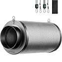 VIVOSUN 4" Pro Carbon Filter & Pre-Filter 264 CFM for Inline Fan, Black