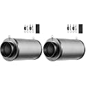 VIVOSUN 4" Pro Carbon Filter &amp; Pre-Filter 264 CFM for Inline Fan, Black (Pack of 2)
