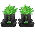 VIVOSUN 4-Pack FlexFeed Self-Watering Pots with Grow Bags, Auto Irrigation