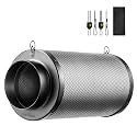 VIVOSUN 8" Pro Carbon Filter & Pre-Filter 850 CFM for Inline Fan, Black