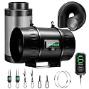 VIVOSUN T8 Air Filtration Kit, Inline Fan, Controller, Carbon Filter, Duct