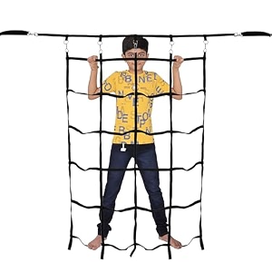 vixera hanging square ladder for kids  rope ladder for kids for physical activity  tunnel ladder kids for outdoor  durable hanging 4-side ladder kids made of natural wood yellow