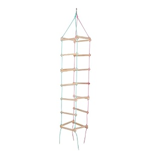 vixera hanging square ladder for kids  rope ladder for kids  durable 4-side ladder kids made of natural wood l