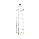 VIXERA Hanging Square Ladder for Kids | Rope Ladder for Kids for Physical Activity | Tunnel Ladder Kids for Outdoor | Durable Hanging 4-Side Ladder Kids Made of Natural Wood (Blue)