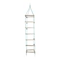 VIXERA Hanging Square Ladder for Kids | Rope Ladder for Kids for Physical Activity | Tunnel Ladder Kids for Outdoor | Durable Hanging 4-Side Ladder Kids Made of Natural Wood (B)