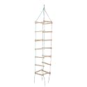VIXERA Hanging Square Ladder for Kids | Rope Ladder for Kids | Durable 4-Side Ladder Kids Made of Natural Wood (L)