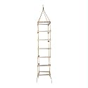 VIXERA Hanging Square Ladder for Kids | Rope Ladder for Kids for Physical Activity | Tunnel Ladder Kids for Outdoor | Durable Hanging 4-Side Ladder Kids Made of Natural Wood (Yellow)