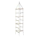 VIXERA Hanging Square Ladder for Kids | Rope Ladder for Kids for Physical Activity | Tunnel Ladder Kids for Outdoor | Durable Hanging 4-Side Ladder Kids Made of Natural Wood (K)