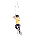 VIXERA Rope Climbing Ladder Indoor/Outdoor for Kids - Ninja, Kid for 4 to 10 Years (Pink)