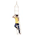 VIXERA Rope Climbing Ladder Indoor/Outdoor for Kids - Ninja, Kid for 4 to 10 Years (Orange)