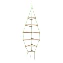 VIXERA Triangular Rope Ladder for 4 to 10 Year Old Kids to Develop, Wooden Ladder for Kids, Rope Climbing Ladder for Physical Activity, Gross Motor Skills Strengthening Indoor Outdoor Activity (Green)