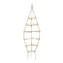 VIXERA Triangular Rope Ladder for 4 to 10 Year Old Kids to Develop, Wooden Ladder for Kids,Rope Climbing Ladder for Physical Activity, Gross Motor Skills Strengthening Indoor Outdoor Activity(Orange)
