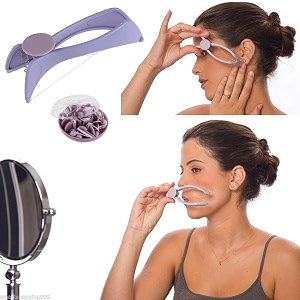 viyu store eyebrow face and body hair threading and removal system tweezers for eyebrows threading tool threading machine for women threading epilators for women purple