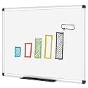 VIZ-PRO Dry Erase Board/Whiteboard, Non-Magnetic, 48 x 36 Inches, Wall Mounted Board for School Office and Home