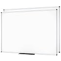 VIZ-PRO Magnetic Whiteboard with Silver Aluminium Frame, 150x90 cm, 2 Pack