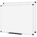 VIZ-PRO Magnetic Whiteboard with Silver Aluminium Frame, 90x60 cm, 2 Pack