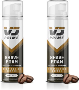 vjprime shave foam- brew series coffee pack of 2_200 g 200 g