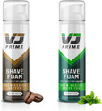 VJPRIME Shave Foam - Brew Series Coffee with Brew Series Green Tea (Pack of 2_200 g) (200 g)