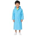 VKG Kids Waterproof Raincoat for Boys &amp; Girls | Full Length Hooded Rain Wear | Lightweight PVC Monsoon Rain Coat for Children (Green)