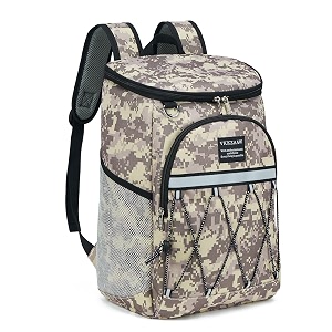 vkkzaaw insulated cooler backpack 26 cans leak proof long lasting cold retention lightweight built-in bottle opener black 92l perfect for camping fishing hiking picnic lunch beach park