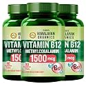 Vlado's Himalayan Organics Methylcobalamin Vitamin B12 1500mcg Supplement for Men & Women - 270 Veg Tablets (Pack of 3)
