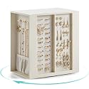 VLANDO Rotating Jewelry Organizer, 5-Drawer Box for Earrings and Necklace