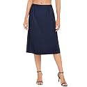 Vlazom Women's Satin Half Slip Lace Slip Skirt Long Half for Under Dress Skirt Extender S-XXL