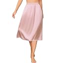 Vlazom Women's Satin Half Slip for Under Dress Long Underskirt Soft Under Slips for Women Under Dresses Size S-XXL