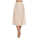 Vlazom Women's Satin Half Slip for Under Dress Long Underskirt Soft Under Slips for Women Under Dresses Size S-XXL