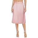 Vlazom Women's Satin Half Slip Lace Slip Skirt Long Half for Under Dress Skirt Extender S-XXL