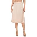 Vlazom Women's Satin Half Slip Lace Slip Skirt Long Half for Under Dress Skirt Extender S-XXL