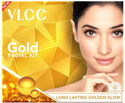 VLCC Gold Facial Kit. Bright glowing