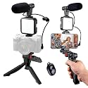 Vlogging kit 6 in 1 Combo (Shotgun Microphone, Selfie Light, Tripod Stand, Mobile Holder, Shock Mount, Noise Cancellation Foam) Vlog Kit for Recording/YouTube/Reels & Photography