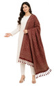 VLOOM Wool Paisley Women Shawl Maroon