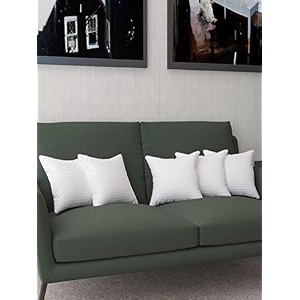 12x12 inch square pillow set of 5 premium cotton fill small size soft cushion filler for sofa - white