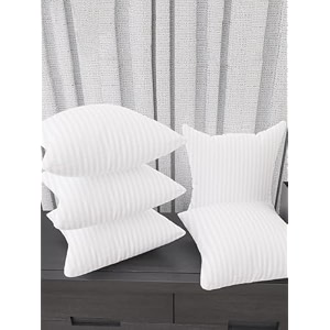 14x14 inch square pillow set of 5 premium cotton fill small size soft cushion filler for sofa - white