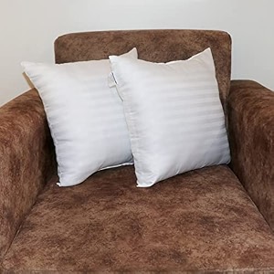 14x14 inch square pillow set of 2 premium cotton fill small size soft cushion filler for sofa - white
