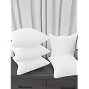 14x14 Inch Square Pillow Set of 5, Premium Cotton Fill, Small Size Soft Cushion Filler for Sofa - White