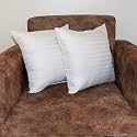 14x14 Inch Square Pillow Set of 2, Premium Cotton Fill, Small Size Soft Cushion Filler for Sofa - White