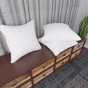 16x16 Inch Square Pillow Set of 3, Premium Cotton Fill, Medium Size Soft Cushion Filler for Sofa - White