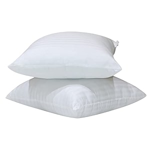 18x18 inch square pillow set of 2 premium cotton fill medium size soft cushion filler for sofa - white