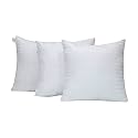 20x20 Inch Square Pillow Set of 3, Premium Cotton Fill, Large Size Soft Cushion Filler for Sofa - White