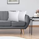 22x22 Inch Square Pillow Set of 2, Premium Cotton Fill, Large Size Soft Cushion Filler for Sofa - Plain White
