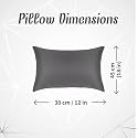 Rectangular 12x18 Inches Cushion, Pack of 4, Cotton Fiber Filling Hotel Quality Premium Fibre Soft Cushion, Lumbar Pillow Filler - Plain Grey